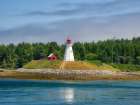 Maine-Lubec Mulholland Point Lighthouse as seen from the town of Lubec-Maine Art Print